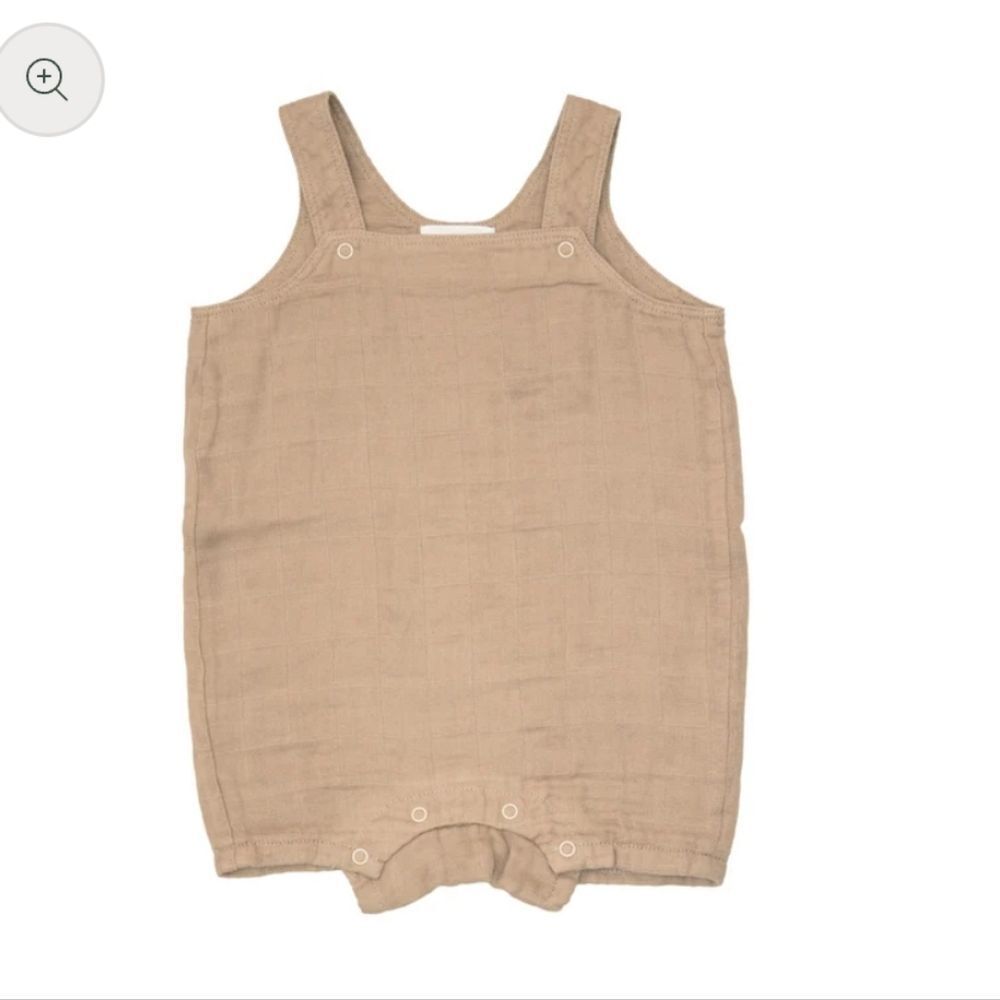🔥clearance🔥 Kids Tan Muslin Cotton Romper